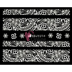 Stickere 3D pentru unghii cod Alb HBJY014